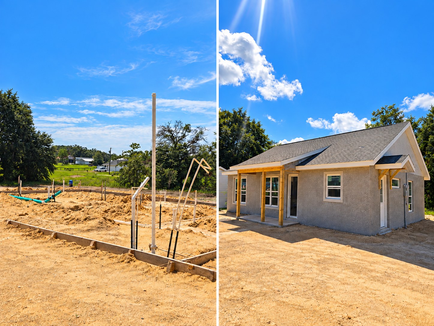 United Electric Services new construction project, from framing to finished home